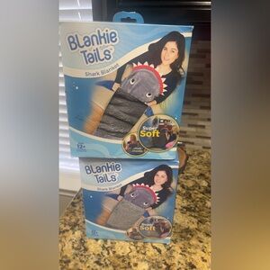 Lot of 2 Blankie Tails Shark Blanket